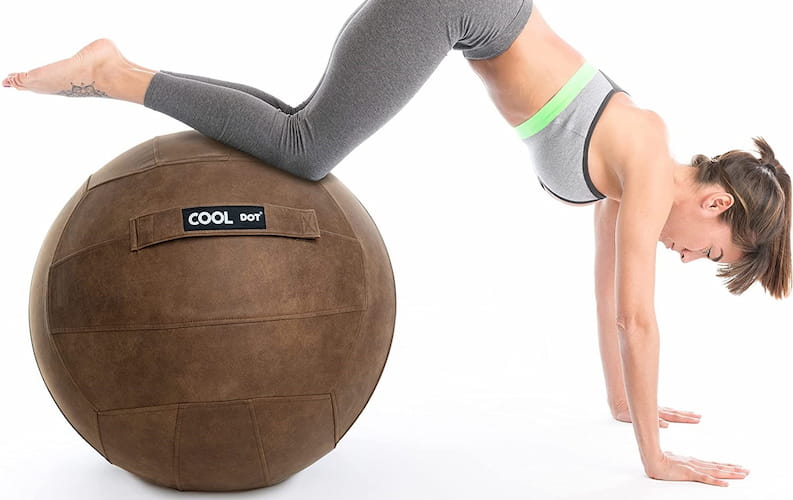 Sport glänzend Pro Balance Ball Stuhl Übung Stabilität Yoga Ball mit Schutzhülle